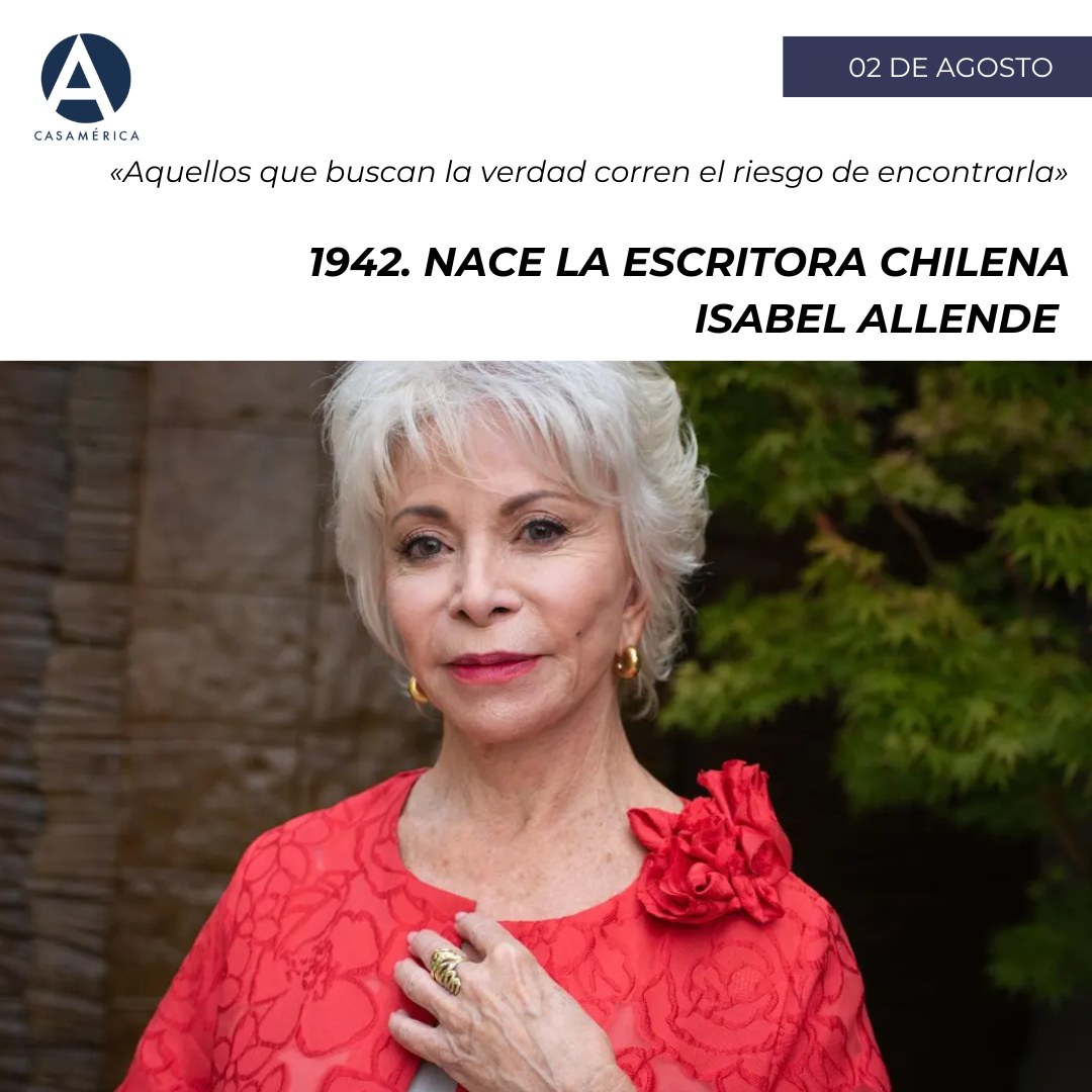 ✍️🇨🇱 Hoy cumple 82 años Isabel Allende. ¡Felicidades! 🎉🎂

La escritora chilena es miembro de la Academia Estadounidense de las Artes y las Letras. En 2010 obtuvo el Premio Nacional de Literatura de Chile.

Isabel compaginó su trabajo como periodista mientras estaba en el exilio en Venezuela con la escritura de su primera novela, "La casa de los espíritus", obra que se convirtió en todo un fenómeno internacional y que fue llevada al cine y al teatro.

Es una de las escritoras en lengua española más leídas y ha publicado tanto novelas como cuentos intantiles y teatro. Gran parte de su obra se cataloga dentro del realismo mágico, aunque también se ha adentrado en la novela policíaca e histórica.

Su lenguaje es sencillo, claro y con un marcado componente feminista. A lo largo de su carrera ha vendido millones de copias de sus libros, con traducciones a multitud de idiomas. De entre su producción destacan "La casa de los espíritus" o "Inés del alma mía".