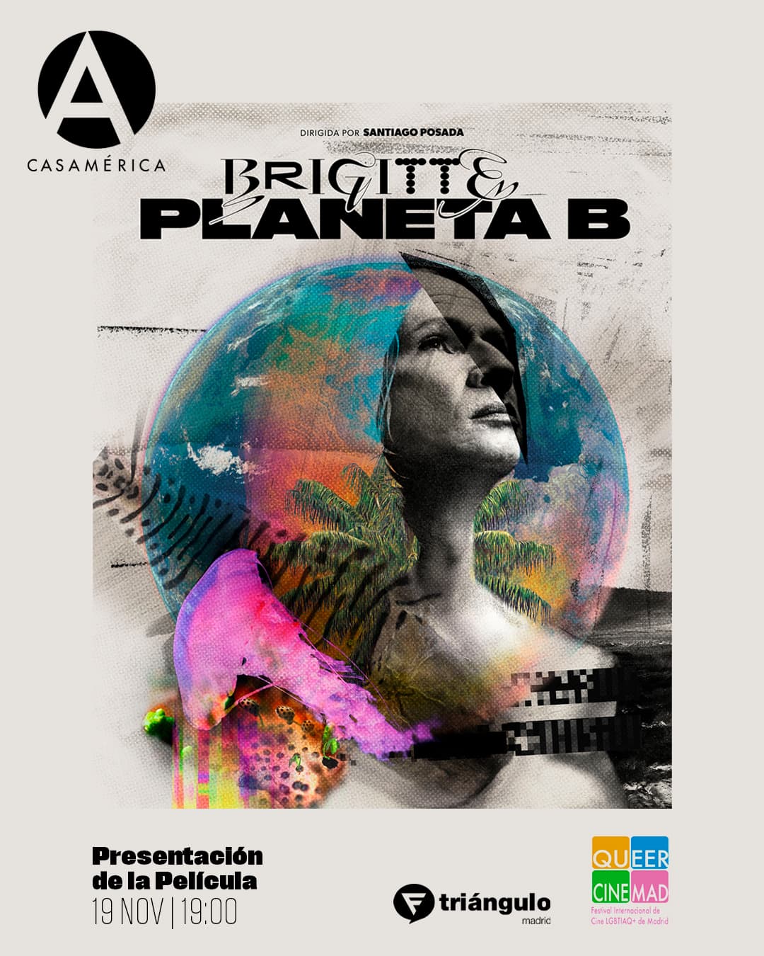 🎬 ‘𝐁𝐫𝐢𝐠𝐢𝐭𝐭𝐞, 𝐏𝐥𝐚𝐧𝐞𝐭𝐚 𝐁’.
El documental del director colombiano Santiago Posada explora la vida y el pensamiento de la ecóloga transgénero Brigitte Baptiste, cuya trayectoria ha contribuido a transformar el diálogo entre ciencia, identidad y medio ambiente.

👥 Con Sandra Ruesga y Miguel Lafuente. Presentación en vídeo de Santiago Posada.
🤝 Con @queercinemad, en colaboración con la @fundaciontriangulo, en el marco del Festival Internacional de Cine LGBTIAQ+ de Madrid.

📅 Miércoles 19 de noviembre.
⌚ 19:00.
📍 Sala Iberia | acceso por Plaza de Cibeles, s/n.
🎟️ Entrada libre hasta completar aforo.

🔗 Más información en nuestra web, enlace en la biografía.
#CasaDeAmérica #QueerCineMad #CineLGBTIAQ #Diversidad #BrigittePlanetaB #CineIberoamericano