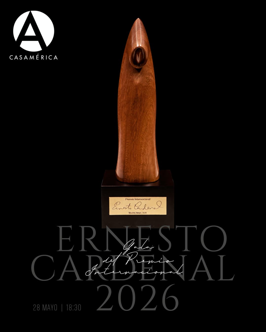 🇳🇮🏆 𝐆𝐚𝐥𝐚 𝐝𝐞𝐥 𝐏𝐫𝐞𝐦𝐢𝐨 𝐈𝐧𝐭𝐞𝐫𝐧𝐚𝐜𝐢𝐨𝐧𝐚𝐥 𝐄𝐫𝐧𝐞𝐬𝐭𝐨 𝐂𝐚𝐫𝐝𝐞𝐧𝐚𝐥.

Celebramos la entrega de este galardón creado por la Fundación Ernesto Cardenal para honrar la memoria y el legado del poeta, sacerdote y pensador nicaragüense. El premio reconoce a personalidades cuya obra contribuye de manera sobresaliente a la cultura, las artes y la defensa de los derechos humanos.

En esta edición, el jurado distingue las trayectorias de Hugo Sigman, Luis Alberto de Cuenca y Alejandro Amenábar.

👥 Con León de la Torre, Luz Marina Acosta (en vídeo), Óscar de Baltodano, Felipe González, Carmen Iglesias y Fernando Méndez Leite.

📅 Jueves 28 de mayo.
⌚ 18:30.
📍 Salón Embajadores (acceso por Plaza de Cibeles).
🎟️ Entrada libre hasta completar aforo.

🤝 Con @_ecardenal.

🔗 Más información en el enlace de la biografía.

#ErnestoCardenal #Cultura #Premios #Literatura