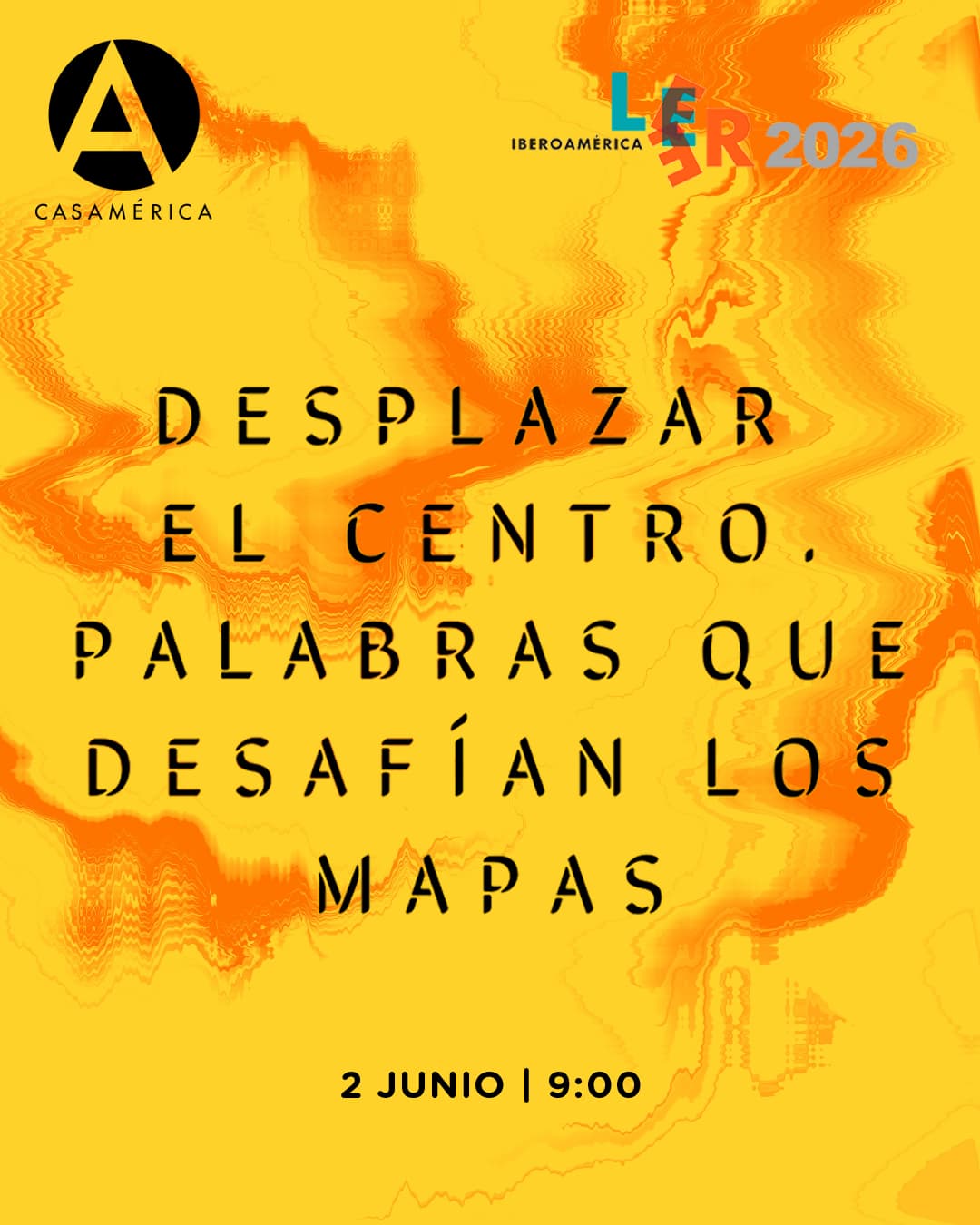 📚🌍 𝐋𝐞𝐞𝐫 𝐈𝐛𝐞𝐫𝐨𝐚𝐦𝐞́𝐫𝐢𝐜𝐚 𝐋𝐞𝐞 𝟐𝟎𝟐𝟔: 𝐃𝐞𝐬𝐩𝐥𝐚𝐳𝐚𝐫 𝐞𝐥 𝐜𝐞𝐧𝐭𝐫𝐨.

En el marco de la Feria del Libro de Madrid, celebramos una nueva edición de este seminario internacional. Bajo el lema Desplazar el centro. Palabras que desafían los mapas, proponemos un encuentro trasatlántico para reflexionar sobre el lugar de la literatura en un mundo de desigualdades culturales, reivindicando las periferias como territorios de creación y transformación.

👥 Bienvenida: León de la Torre, Inés Miret, Eva Orúe y María José Gálvez.
📖 Programa completo en nuestra web.

🤝 Con Laboratorio Emilia, Feria del libro de Madrid y José Castilho Marques Neto.

📅 Martes 2 de junio.
⌚ 9:00 a 18:30.
📍 Anfiteatro Gabriela Mistral (Entrada por C/ Marqués del Duero, 2).
🎟️ Entrada libre previa inscripción.
🔴 Retransmisión en directo a través de nuestro canal de YouTube.

🔗 Enlace de inscripción e información: https://www.casamerica.es/literatura/leer-iberoamerica-lee-2026

#LeerIberoaméricaLee #FLMadrid2026 #Literatura #Cultura