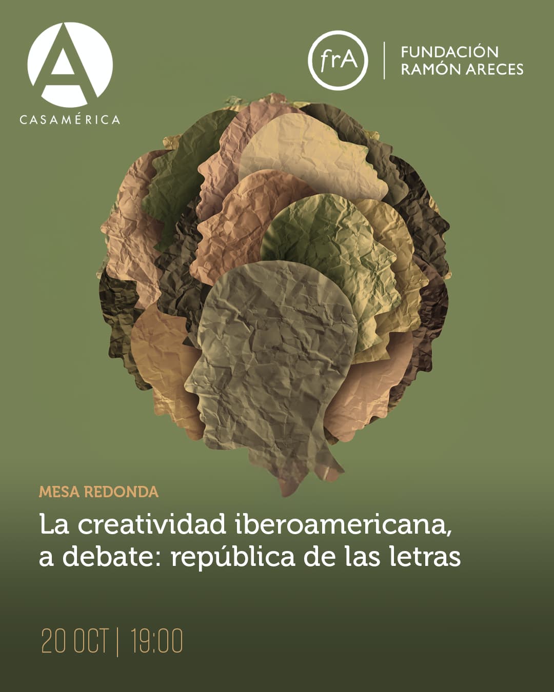 📚 𝐌𝐞𝐬𝐚 𝐫𝐞𝐝𝐨𝐧𝐝𝐚 ‘𝐋𝐚 𝐜𝐫𝐞𝐚𝐭𝐢𝐯𝐢𝐝𝐚𝐝 𝐢𝐛𝐞𝐫𝐨𝐚𝐦𝐞𝐫𝐢𝐜𝐚𝐧𝐚, 𝐚 𝐝𝐞𝐛𝐚𝐭𝐞: 𝐫𝐞𝐩𝐮́𝐛𝐥𝐢𝐜𝐚 𝐝𝐞 𝐥𝐚𝐬 𝐥𝐞𝐭𝐫𝐚𝐬’.

Un diálogo sobre el papel de la cultura en el escenario internacional y los desafíos de la comunidad iberoamericana para proyectar sus lenguas, valores, creatividad e identidad en un mundo marcado por la transformación digital y la disputa por los relatos.

La conversación abordará la vocación literaria, los vínculos entre maestros y discípulos, las traducciones, los nuevos públicos y la pertenencia a una tradición iberoamericana compartida.

👥 Con León de la Torre, Javier Ortega, Carlos Granés, Joan Álvarez Valencia, Elea Giménez Toledo y Manuel Lucena Giraldo.
🤝 Con @fundacionareces.

📅 Martes 20 de octubre.
⌚ 19:00.
📍 Anfiteatro Gabriela Mistral | acceso por C/ Marqués del Duero, 2.
🎟️ Entrada libre hasta completar aforo.

🔗 Más información en nuestra web, enlace en la biografía.