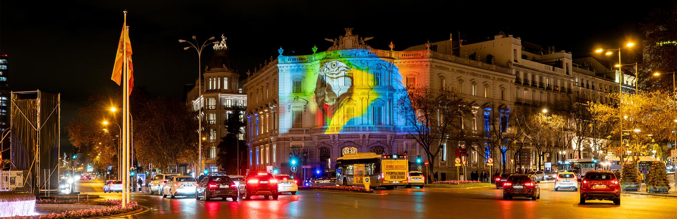 Vídeo mapping en la fachada de Casa de América