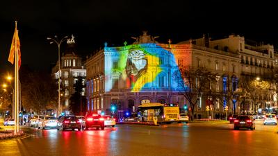 Vídeo mapping en la fachada de Casa de América