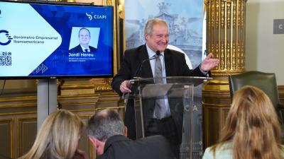 Jordi Hereu. Presentación del Barómetro en Casa de América